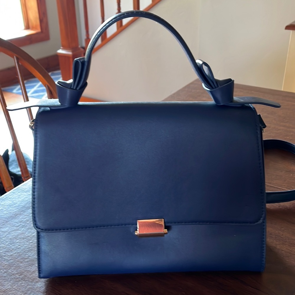 A New Day Blue Shoulder Bag with adjustable and removable straps